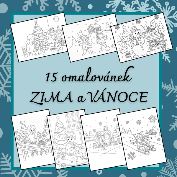 Omalovánky ZIMA a VÁNOCE