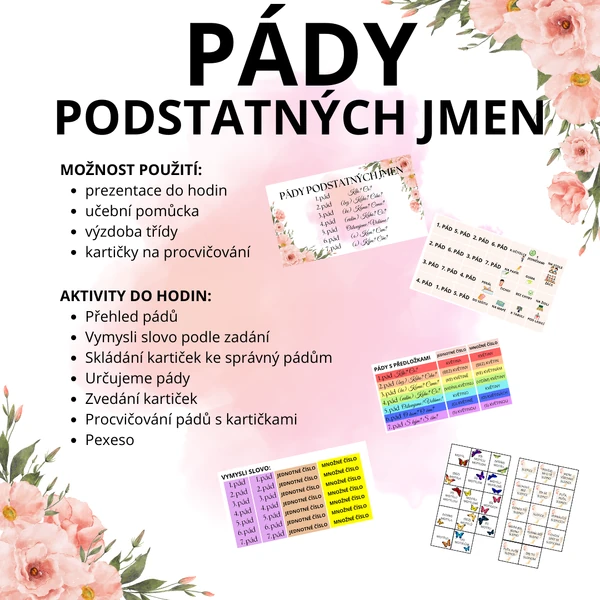 PÁDY - hravé procvičování