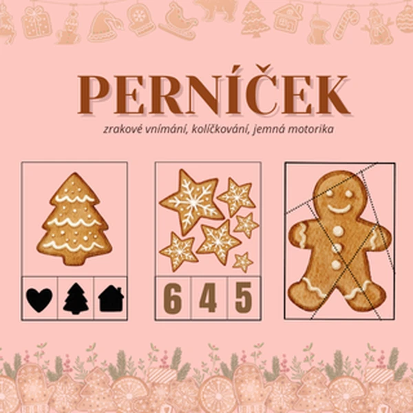 🍪 Perníček - zrakové vnímání, kolíčkování, jemná motorika