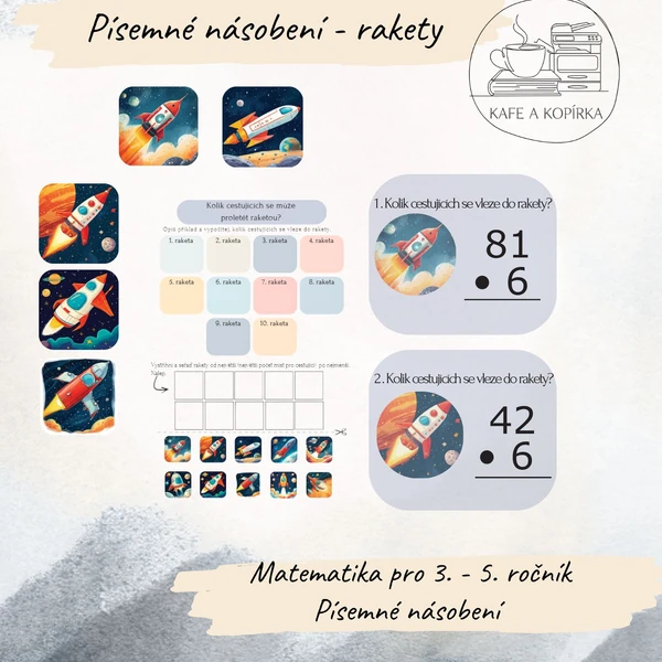 Rakety - písemné násobení 