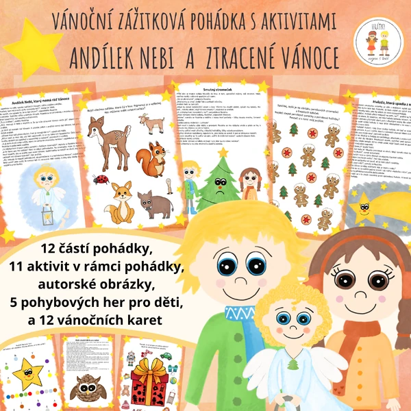 Andílek Nebi a ztracené Vánoce - vánoční zážitková pohádka s aktivitami