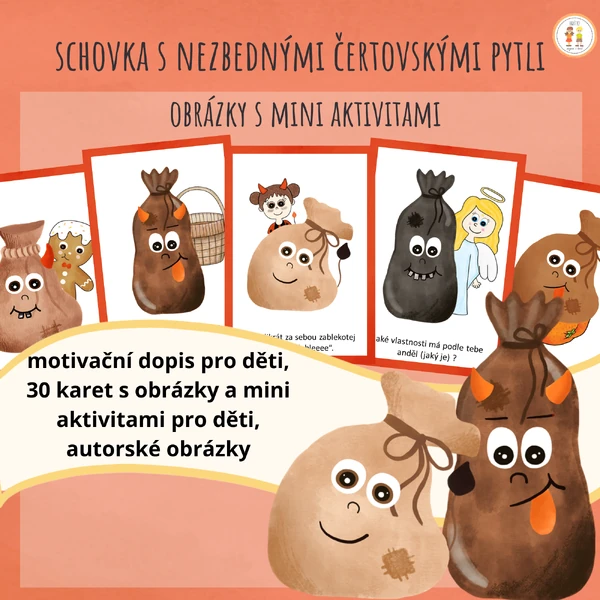 Schovka s nezbednými čertovskými pytli - obrázky s aktivitami