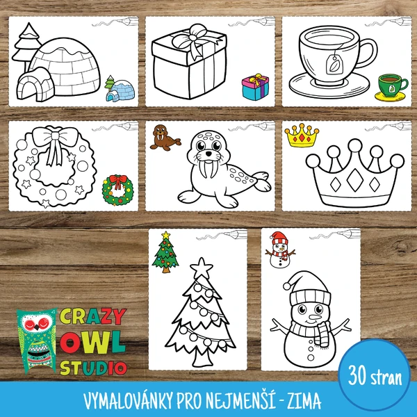 Vymalovánky pro nejmenší - ZIMA