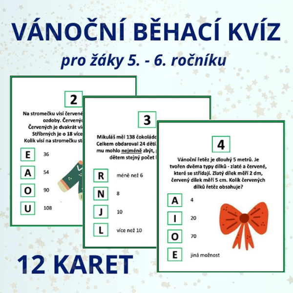 BĚHACÍ KVÍZ s tajenkou – VÁNOČNÍ BĚHACÍ KVÍZ