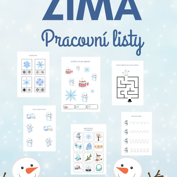Zima- Pracovní listy