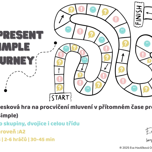 Present Simple Journey - Desková hra