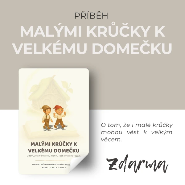 Příběh Malými krůčky k velkému domečku — úryvek z Krůčkova sešitu