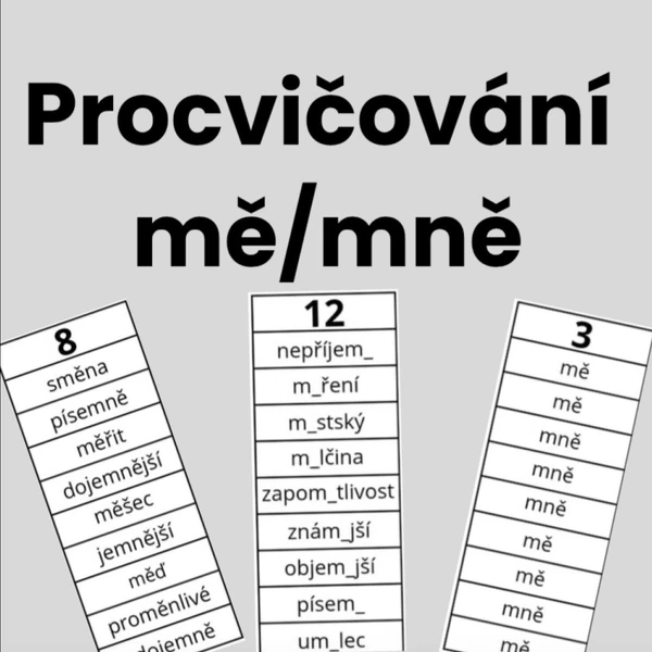 Procvičování mně/mě