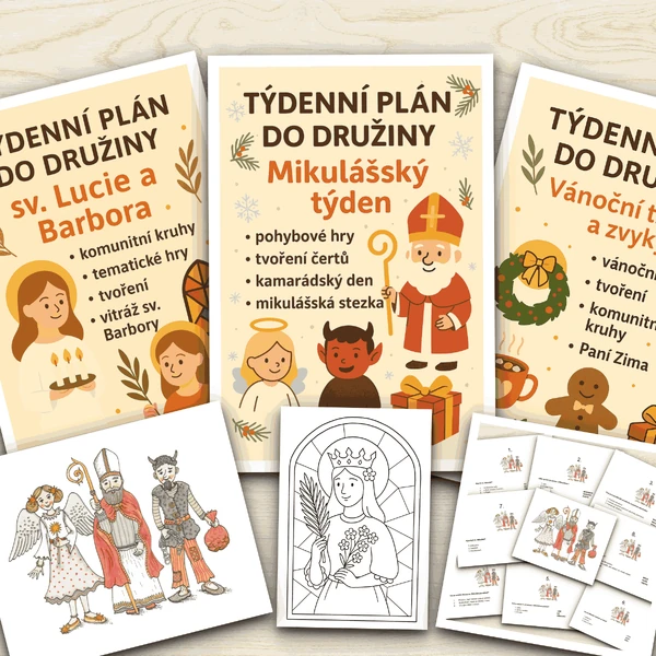 Týdenní plány do družiny na prosinec: 3 plány