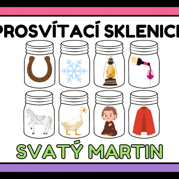 Prosvítací sklenice - svatý Martin