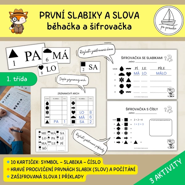 První slabiky a slova - běhačka a šifrovačka