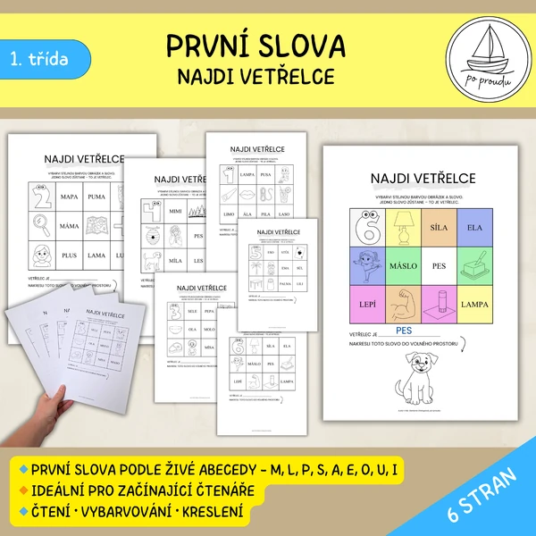 Čtení prvních slov - najdi vetřelce