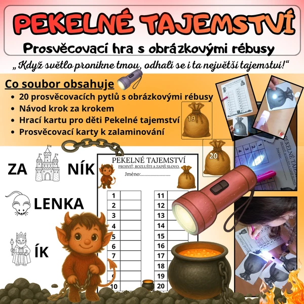 Obrázkové rébusy - PEKELNÉ TAJEMSTVÍ