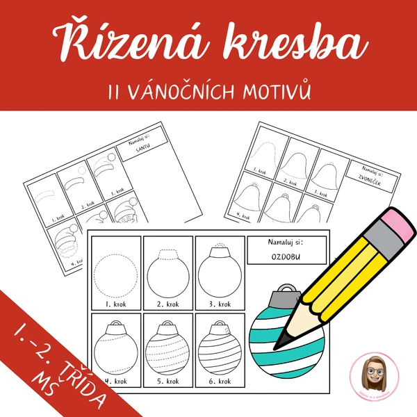 VÁNOCE - řízená kresba