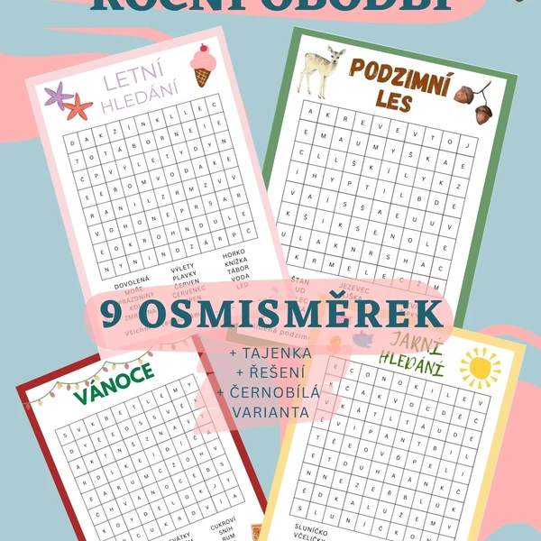 Osmisměrky - roční období 