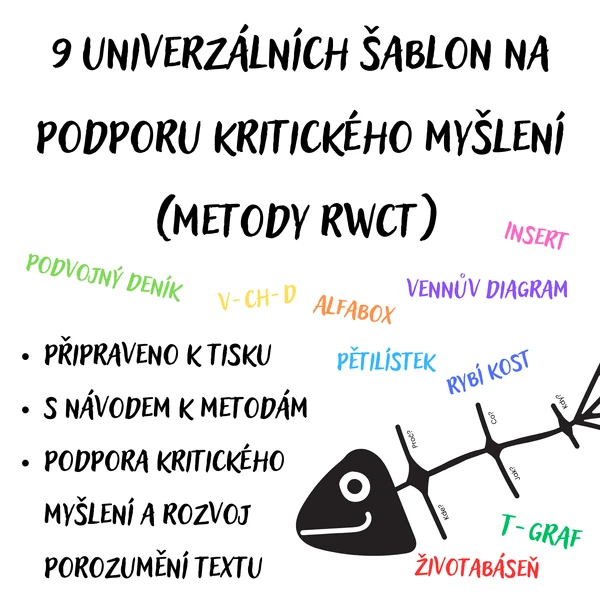 Šablony na rozvoj kritického myšlení (metody RWCT - využití v rámci E-U-R)