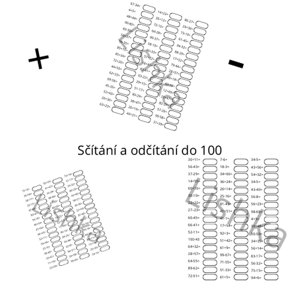 ➕Sčítání a odčítání do 100➖