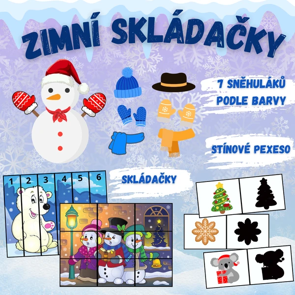 Zimní dětské skládačky