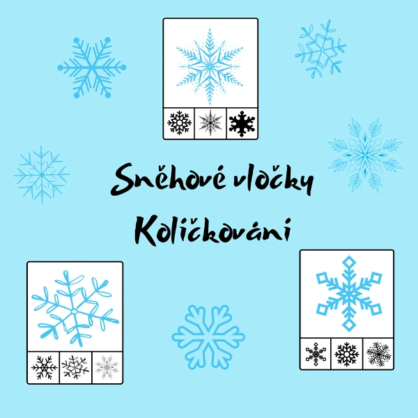 Sněhové vločky Kolíčkování