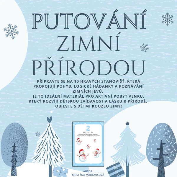 Putování zimní přírodou - 10 hravých stanovišť pro zvídavé děti!