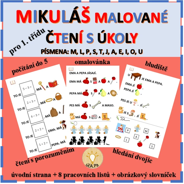 MIKULÁŠ - MALOVANÉ ČTENÍ S ÚKOLY