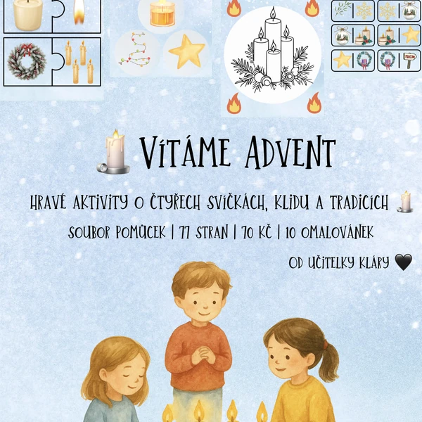 🕯️Vítáme Advent – hravé aktivity o čtyřech svíčkách, klidu a tradicích 🕯️