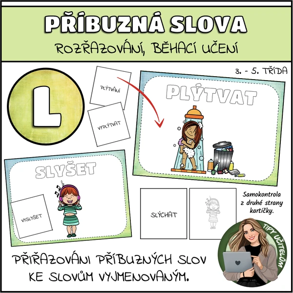 Slova příbuzná k vyjmenovaným slovům po L