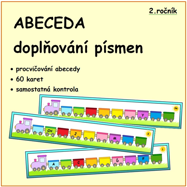 ABECEDA VLAK - doplňování písmen