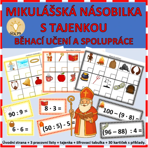 MIKULÁŠSKÁ NÁSOBILKA S TAJENKOU - BĚHACÍ UČENÍ A SPOLUPRÁCE