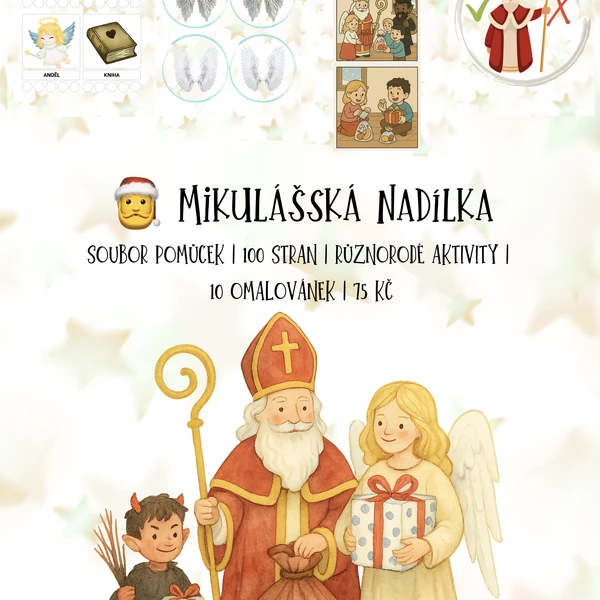🎅 Mikulášská nadílka – 100 stran aktivit plných zábavy a tradic