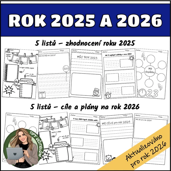 Pracovní listy - zhodnocení roku 2025, plány a cíle na rok 2026