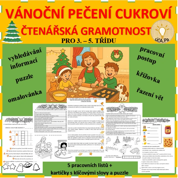 VÁNOČNÍ PEČENÍ CUKROVÍ - ČTENÁŘSKÁ GRAMOTNOST