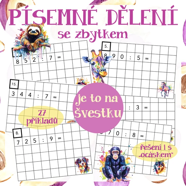 Písemné dělení se zbytkem