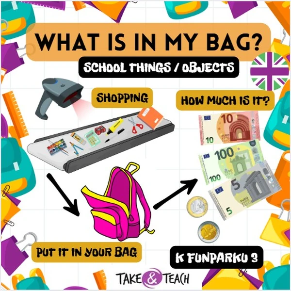 SCHOOL OBJECTS - FUNPARK - WHAT´S IN MY BAG?