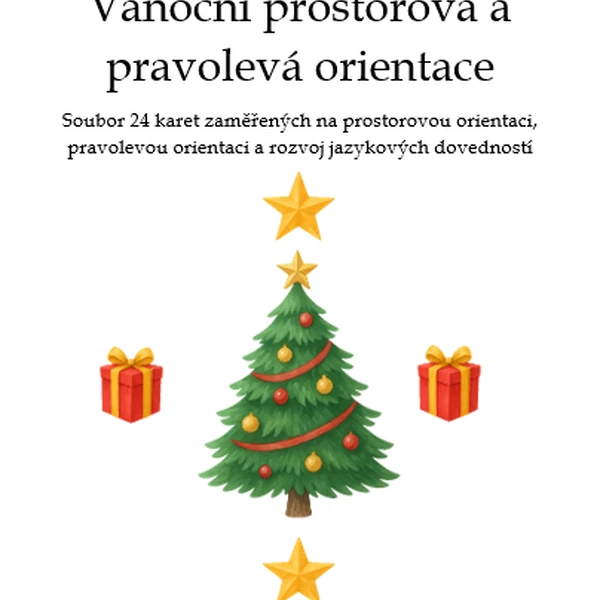 Vánoční prostorová a pravolevá orientace