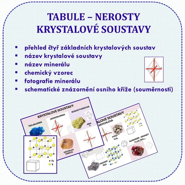 TABULE – NEROSTY / KRYSTALOVÉ SOUSTAVY