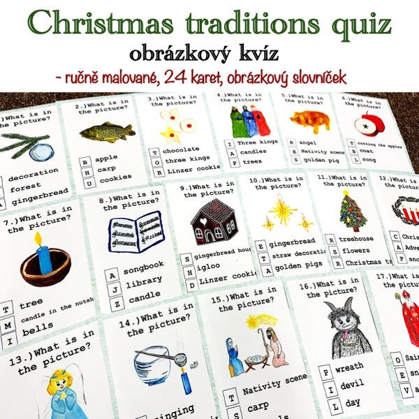 Czech Christmas - obrázkový kvíz (picture quiz)
