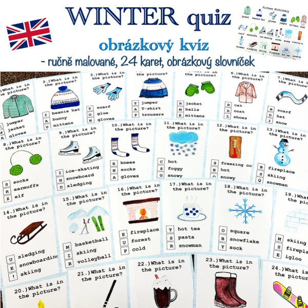 Winter - obrázkový kvíz (picture quiz)