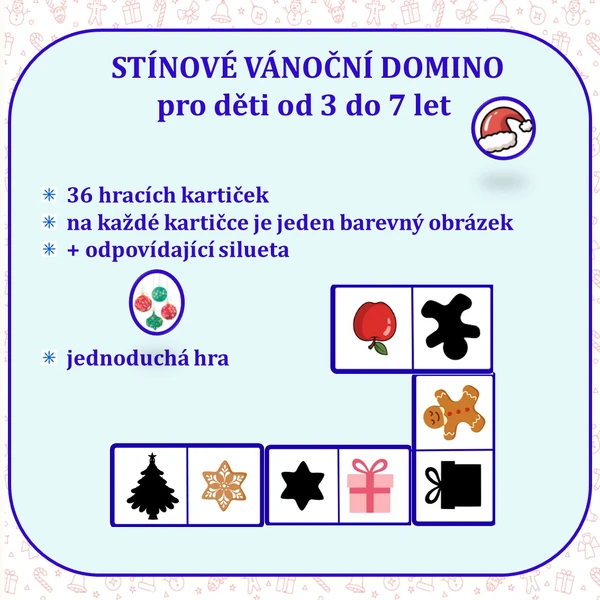 STÍNOVÉ VÁNOČNÍ DOMINO