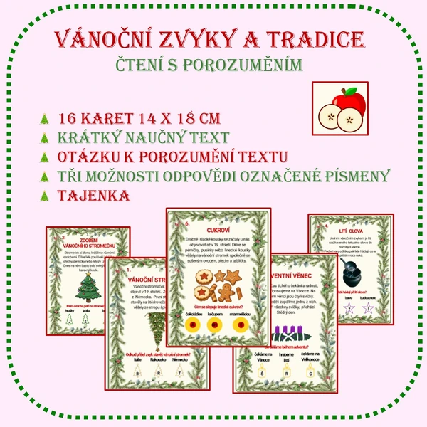 VÁNOČNÍ ZVYKY A TRADICE - čtení s porozuměním