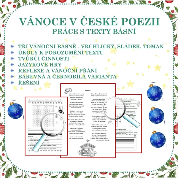 Vánoce v české poezii pro žáky 6. - 7. ročníku