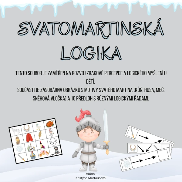 Svatomartinská logika - 10 šablon pro děti