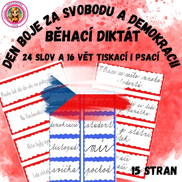 Den boje za svobodu a demokracii - 17. listopad - běhací diktát
