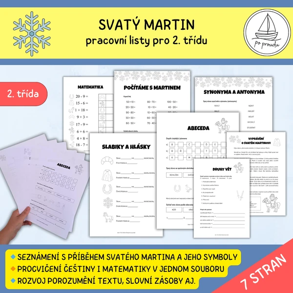 Svatý Martin - pracovní listy pro 2. třídu