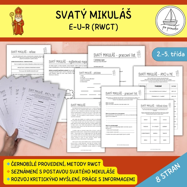 Svatý Mikuláš - čtenářská lekce E-U-R (RWCT)