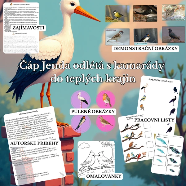 Čáp Jenda odlétá s kamarády do teplých krajin - Pro nejmenší 🐦☀️