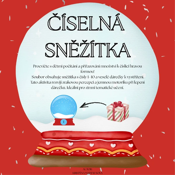 Číselná sněžítka - Počítání hravou formou!