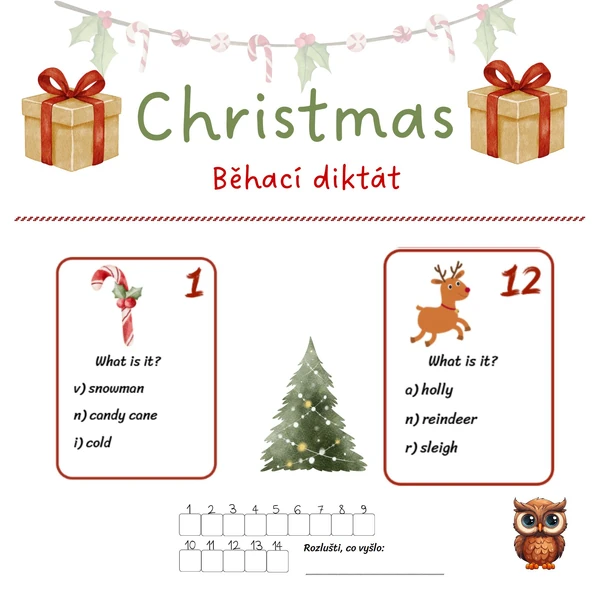 Christmas - běhací diktát