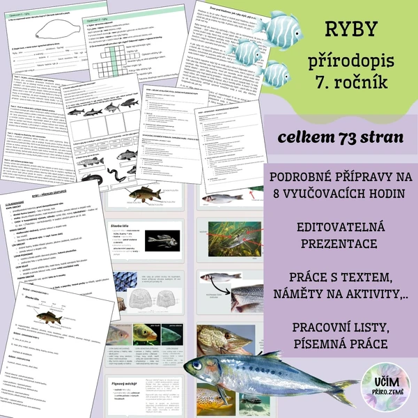 Ryby - balíček materiálů