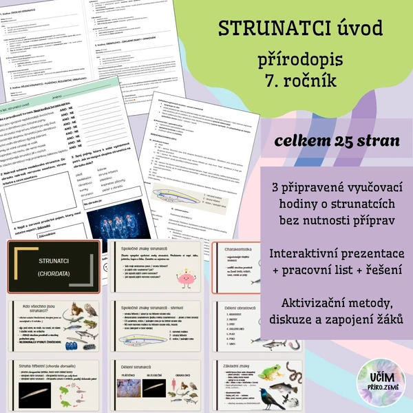 Strunatci - úvod: balíček materiálů
